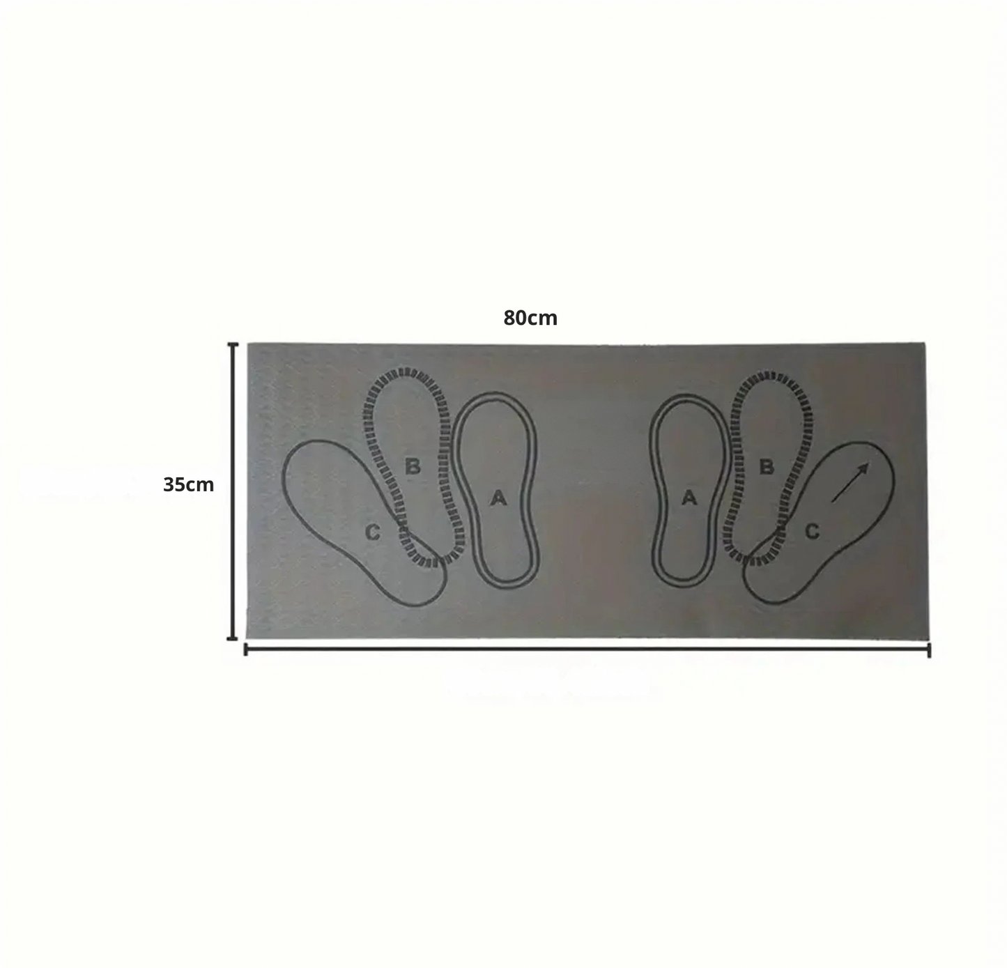 Tapis Guide de Position pour Squat 80x35 cm